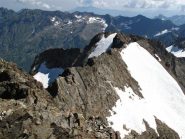 Il Balcone del Gelas con la parte terminale della cresta della traversata degli Italiani