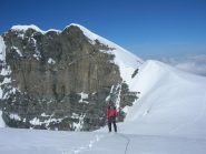 Quasi in vetta al Combin de Tsessette ci voltiamo a guardare Grafeneire e Aiguille du Croissant