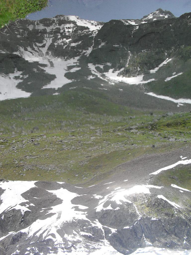 la tete di Money si riflette nel lago