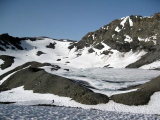 Arrivando al lago e pendio finale