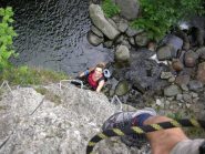 inizio ferrata accanto al torrente
