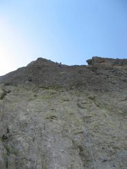 La parete dei primi tre tiri.