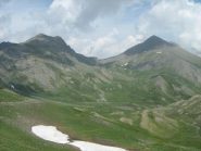 panoramica dalla cima verso il Colle dell'Albergian