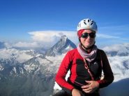 Chiara e il Cervino su cui mise piede esattamente 5 anni fa