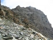 La vetta dalla base del canale