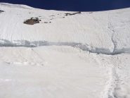 dove ho tolto gli sci per passare con i ramponi