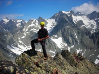 in vetta alla Vierge a 2950 m