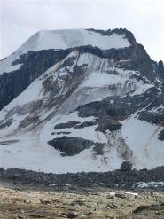 La nord del Ciarforon dopo che si è sciolta parte della neve caduta di recente