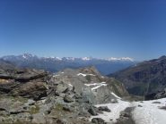 03 - dal colletto sopra il rifugio si vede dal Combin fino al Rosa