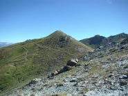 La vetta vista dal sentiero verso il passo Brard