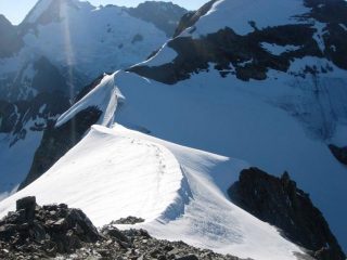 La cresta per il Mont Brulè vista dalla Kurz