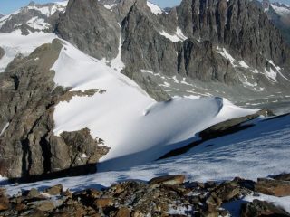 Punta Kurz e la cresta visti dal Mont Brulè