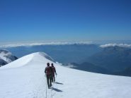 Discesa verso la spalla del Tacul