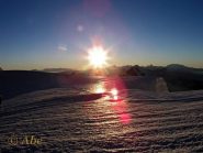 Arrivo del sole al Col de la Brenva
