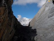 la vista sul bianco arrivando al colle