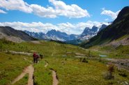 In discesa verso Marvel Lake
