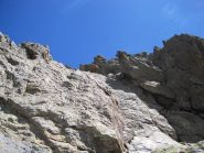 Tratto della via di salita 