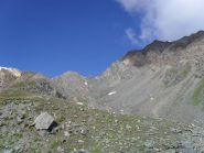 il colle Lauson e la punta del Tuf dopo tre ore di cammino