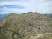 la cresta della punta Iperatoria dalla cima della Croce
