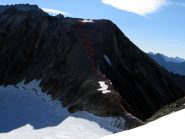 il col d'otemma visto salendo il pedio della Tseucca e dietro la Labie