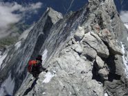 Passaggio in cresta in discesa...ben esposto!