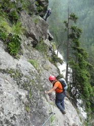 sul traverso verso la cascata
