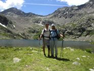 Io e Francesco sulle rive del lago inferiore di Valscura.