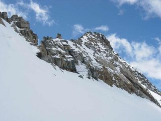 La Punta Tsissetta dal ghiacciaio