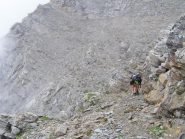 La seconda parte di cengia già percorsa