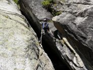 La partenza del secondo tiro nello stretto canale