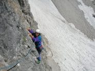 Natalia arriva al termine della seconda lunghezza