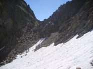 Il nevaio oltre al Passo Laris
