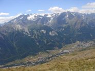 dalla punta vista su Le Monetier