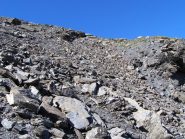 Tratto infido prima della spalla che precede la pietraia