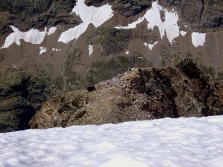 il bivacco visto dal gh. des grandes murailles