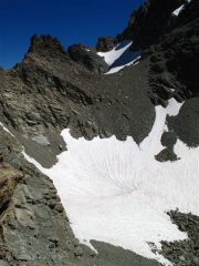 Le Cadreghe viste scendendo dalla normale