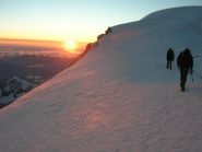 Tramonto sugli ultimi pendii