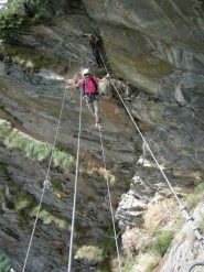Silvia sul ponte tibetano