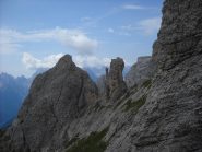 Primo svalicamento sulla cengia Gabriella