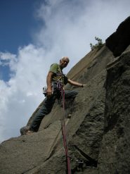 otaner su terzo tiro della via normale