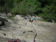 primo tiro della via normale