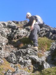 roccette appena sotto la cima