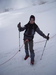 Sciandro non proprio a suo agio senza spit e scarpette! :-)