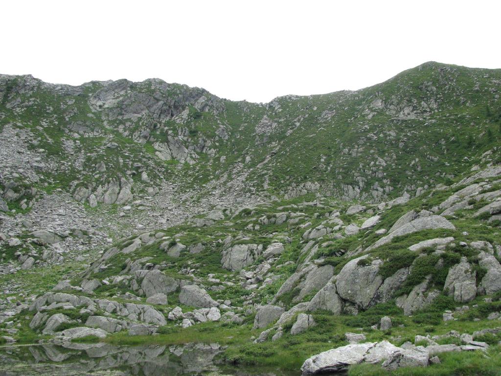 Dal 1° lago: Cima Carpior e q.ta 2236 e versante di salita