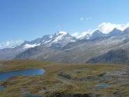 da dx il granparadiso,la tresenda,il ciarforon ,la becca di monciair,i laghi leitaz
