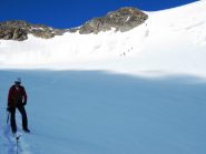 come si presentava il pendio finale visto dal basso (mentre scendevamo)