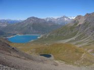 il lago del moncenisio e Clair visti andando verso il lamet