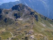 La via di salita al Morion (vista dal Bec Fontaney)