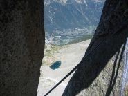 Veduta su Chamonix dalla sosta  nella 