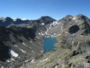 il lago di Pietra Rossa dalla prima elevazione della cresta